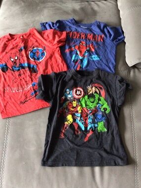 Avenger Kids Short Sleeve Tees - Red, Blue, Black